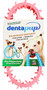 Dentapup? Dental Dog Toy Cleaning Teething Chew Ring with Teeth for Medium to Large Breed Dogs - Tartar  and  Plaque Remover Gum Massager  and  Mouth Cleaner for Fresh Breath Made in USA - Pink