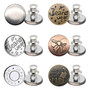 Button Pins for Jeans Jean Button Pins No Sew Jean Replacement Metal Buttons Adjustable Pants Button Pins Perfect Fit Instant Buttons Jean Button Removable Extend or Reduce Pants Waist -6 PCS-