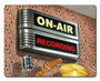 Ylens On Air Recording Retro Vintage Tin Signs, Wall Metal Posters Plaques, Home Bar Garage Man Cave Decor,12 x 8 Inches