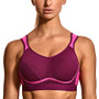 SYROKAN Women's High Impact Support Wirefree Bounce Control Plus Size Workout Sports Bra Hazy Purple 42C