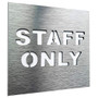 BSYDESIGN Aluminium Staff only Sign - Office Plaque for Business - Employees only Modern Signage - Authorized Personnel only Sign - Restricted Area Sign - Office Door Decoration -Silver-