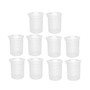 Aexit 10pcs 250mL Measuring Tools  and  Scales Laboratory Plastic Liquid Container Measuring Cup Beaker Cups Thicken Clear