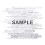 Modket TDH455AL-S Sample Aluminum Metallic Metal Silver Foiled Crystal Glass Linear Modern Mosaic Tile Backsplash Kitchen Bath Bathroom Shower Interior Wall