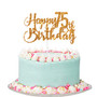Gold Glitter Happy 75th Birthday Cake Topper - 75th Birthday Cake Decorations 75th Birthday Party Decoration Supplies -75th-