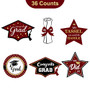 Graduation Cutouts 36 Pack 2021 Graduation Party Decorations Congrats Grad Cap Shaped DIY Cut-Outs -Maroon-