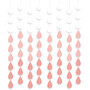 Baby Shower Wedding Birthday Party Decorations Paper Bunting Raindrop Banners Flags Garlands -Peach-