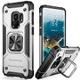 IKAZZ Galaxy S9 CaseSamsung S9 Cover Dual Layer Soft Flexible TPU and Hard PC Anti-Slip Full-Body Rugged Protective Phone Case with Magnetic Kickstand for Samsung Galaxy S9 Silver Color