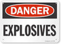 SmartSign "Danger - Explosives" Sign | 7" x 10" Plastic