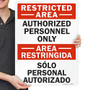 SmartSign "Restricted Area - Authorized Personnel Only" Sign | 18" x 24" Aluminum