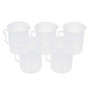 dailymall Clear Graduated Beaker Kitchen Measuring Cups Jug W/Hand Grip 250ml / 500ml - 250mL 5pcs