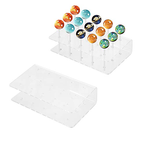 Velidy Cake Pop Stand Acrylic Lollipop Holders 2 Pack Candy Display