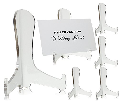 BANBERRY DESIGNS Clear Acrylic Fixed Position Easels - Set of 6-3 Inch ...