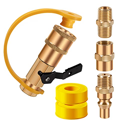 YUWU RV Propane Quick Connect Adapter with Teflon Tape, conversion kit propane to Gas Connect