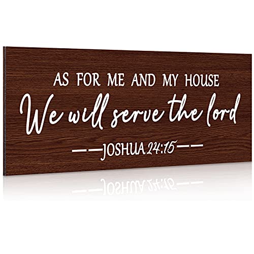 Jetec Rustic Wall Sign As for Me and My House We Will Serve The Lord ...