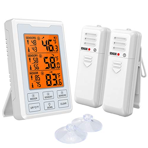 Brifit Refrigerator Thermometer, Wireless Digital Freezer Thermometer