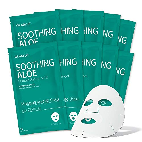 Sheet Mask by Glam Up Soothing Aloe 10sheets Intense Hydration
