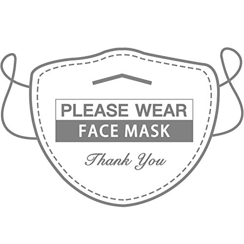 20 Pieces Face Mask Window Decal Mask Required Sign and 6 Feet Social ...