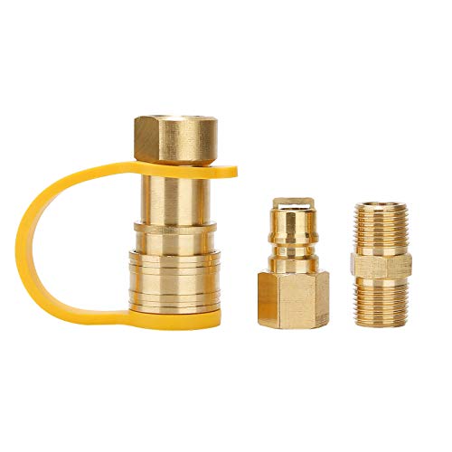 Solimeta 3/8 Inch Natural Gas Quick Connect Fittings, LP Gas Propane