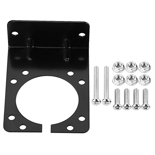 Trailer Socket Fixing Bracket Black Metal Mounting Bracket Holder for 7