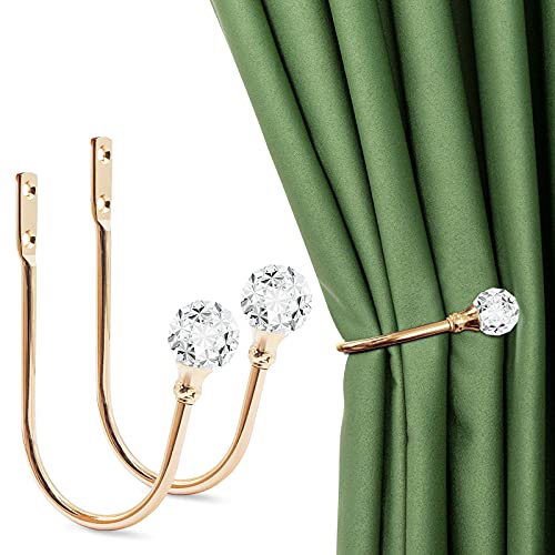 Curtain Holdbacks, Curtain Tiebacks Hooks for Drapes, Crystal Curtain