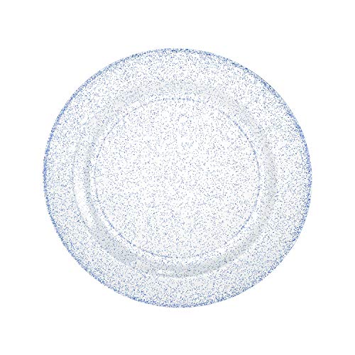 Lillian Collection Plastic Plates 10.25" Blue Glitter Pack of 10