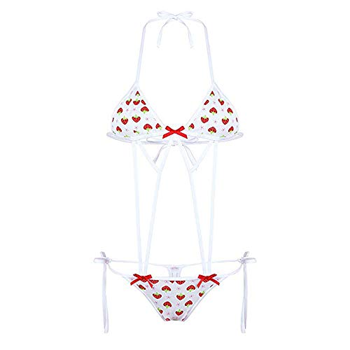 Yomorio Micro Bikini Strawberry String Lingerie Set Anime Cosplay Thong Bikini Style 2