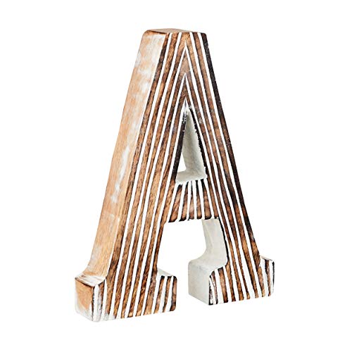 Decorative Wood Letter A Standing and Hanging Wooden Alphabets Block