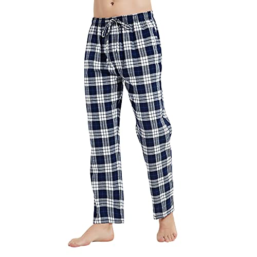 Men's Pajama Pants Comfy Mens Plaid Pajama Pants 100 percent Cotton ...