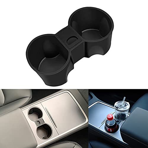 Tesritar Tesla Cup Holder Insert Stabilizer Compatible with 2021 Tesla Model 3 Model Y Center
