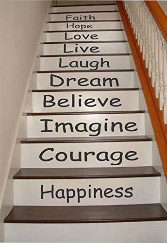 Stair Riser Quotes Inspirational Quotes Stair Riser Decals Stair Stickers Wall Decals ...