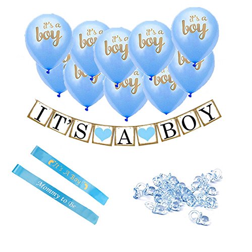 Baby Shower Decorations ~It's A BOY ~ Complete Set ~ 10 Balloons 1 ...