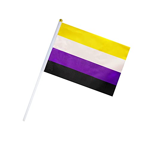 50 Pack Nonbinary Rainbow Pride flag Small Mini Flag Hand Held Flag ...