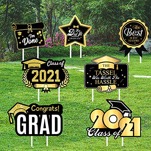 Kederwa 2021 Graduation Yard Signs with Stakes, Graduation Lawn Signs