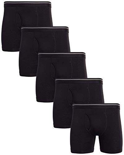 Members Mark Underwear - Stretch Boxer Briefs -5 Pack- Size Large Black ...