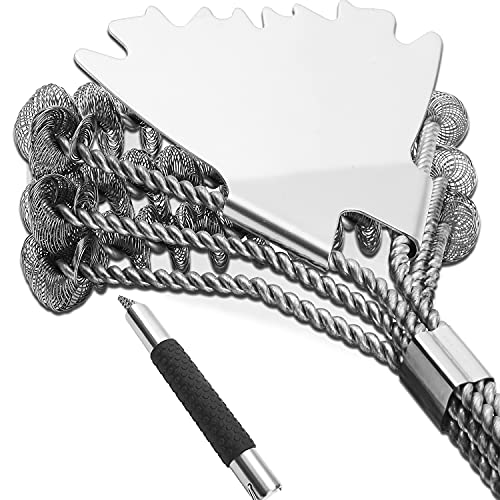 Grill Brush and Scraper BBQ Grill Cleaning Brush Bristle Free Stainless