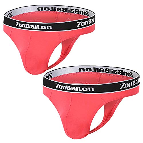 Zonbailon Bamboo Mens Thong Underwear Sexy Thong G String Male Butt Flaunting T Back Famous