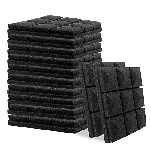 12 Pack Acoustic Foam Panels 1" X 12" X 12" Studio Mushroom Tiles Sound ...