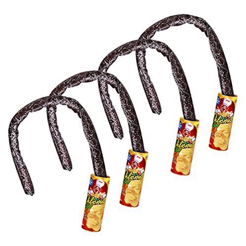 Toyvian Potato Chip Snake Can Jump Spring Snake Toy Snake in a Can