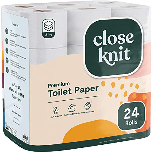 Toilet Paper Bulk Pack 24Roll 3 Ply Bath Tissue with 237 Sheets per Roll SepticSafe and
