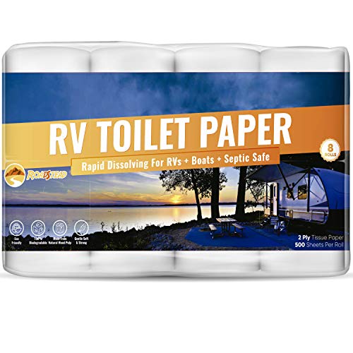 Roadstead RV and Marine Toilet Paper 2Ply 8 Rolls 500 sheets each