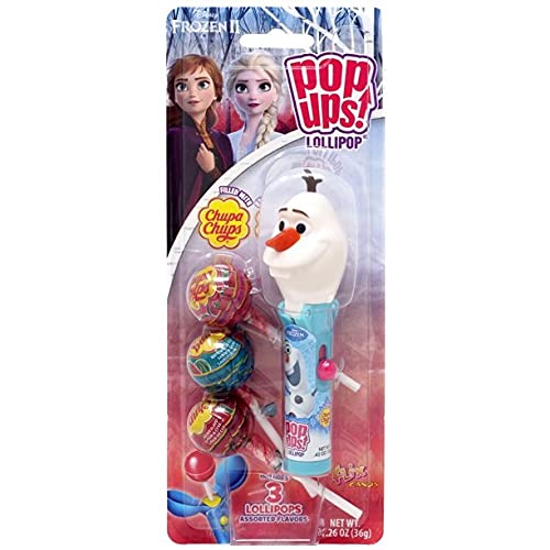 Frozen II Pop Ups Lollipop Case Holder Olaf with Chupa Chups Lollipops