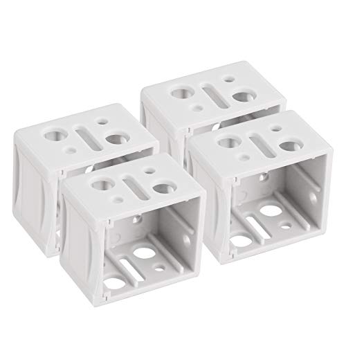 Jitnetiy Blind Brackets 1 Inch White Plastic Profile Box Mounting ...