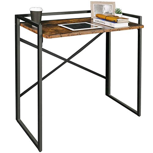 Lavievert Folding Desk No Assembly Required, Small Computer Desk Space Saving Foldable Working