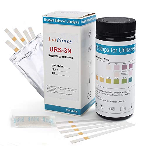 LotFancy UTI Test Strips 150ct, 3in1 Urine Test Strips for Leukocyte