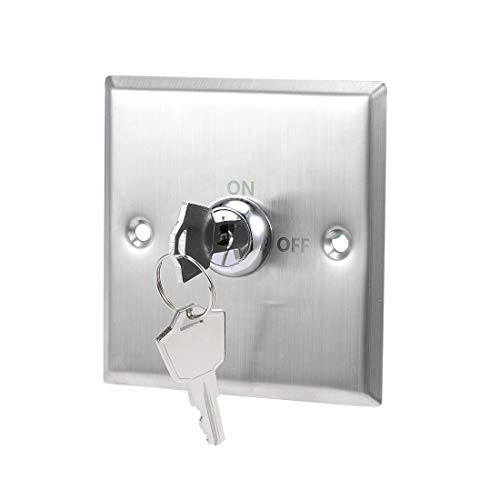 uxcell Key Switch On-Off Exit Switches Emergency Door Release DPST for ...