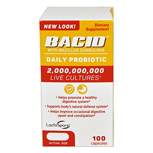 Bacid Daily Probiotic with Bacillus Coagulans for Digestive Health