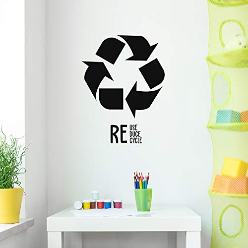 Vinyl Wall Art Decal - Reuse Reduce Recycle - 22