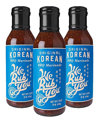 We Ruv You We Rub You Original Korean BBQ Hot Bulgogi Sauce & Marinade 15 OZ (Pack ...