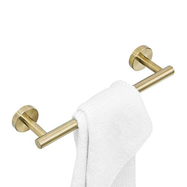 BATHSIR Gold Towel Bar 12 Inch Bathroom Towel Holder Wall Mount Brushed ...