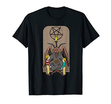 Upside Down Pentagram Baphomet Horns Devil Occult Satanic T-Shirt ...